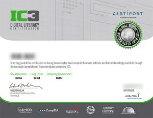 IC3認定証